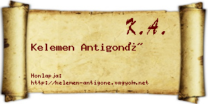 Kelemen Antigoné névjegykártya