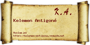 Kelemen Antigoné névjegykártya